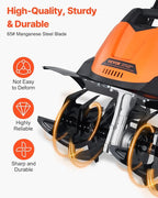 VEVOR 12 Amp Electric Tiller, 18" Tilling Width & 3.94" Tilling Depth, Corded Electric Cultivator with Adjustable Wheels, Steel Mn Tines, Rototiller for Garden Lawn Easy Soil Digging Cultivation