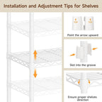 ONBRILL F5 Extra Large Industrial Pipe Clothing Rack, Freestanding Portable Closet Organizer System with Shelves & Hanging Rods, 88.6'' Wide Heavt Duty Clothes Rack, Max Load 1300lbs, White