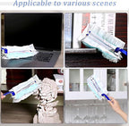 Duster Refills Compatible with Swiffer Duster, Heavy Duty Multi Surface Duster Replacement with 1 Extra Handle for Cleaning Furniture, Blinds, Ceiling Fans and Car (Blue-21 Pack)