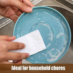 Hoolerry 40 Pcs White Scrub Pads Light Duty Scouring Non Woven Pad Non Scratch Abrasive Hand Multipurpose Scouring Sponge Multi Surface Scrubber Pads for Cleaning Polishing Home(4.5 x 10 Inch,White)