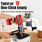 Cordless Vacuum Cleaner for Milwaukee M18 Battery, 105AW Brushless Handheld Vacuum with 3-Speed Control, LED Light, 4 Nozzles & 5 Filters, Portable Vacuum for Car Floor Home (No Battery)