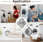 uxcell 4 Pcs Wool Dryer Balls, 2 Inches Wool Laundry Dryer Balls for Reducing Clothing Static and Wrinkles, Light Grey