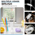 Living and Giving 3Pcs Set of Bottle Brush Flexible Cleaning Brushes Kitchen Nylon Multifunction Clean Brush Set