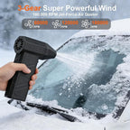 X3Max Compressed Air Duster 2026 Upgraded - 180000 RPM Brushless Electric Blower, 3-Speed Turbo, 4 Nozzles, Rechargeable Cordless Duster for Keyboard PC,Snow Leaves, Canned Air Alternative