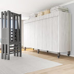 Heavy Duty Portable Closet with Cover Foldable Covered Clothes Rack for Hanging Clothes Armoire Wardrobe Closet System Freestanding Coat Storage Garment Racks (light gray（70.6in）)