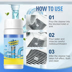3 PCS Sink & Drain Cleaner Powder, 2026 New Upgraded Quick Foaming Powder for Bathroom and Kitchen Dredging