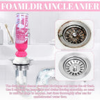 Foaming Drain Cleaner - Sink Cleaner and Deodorizer for Kitchen Sinks, Shower Drains, and Tubs, Monthly Maintenance to Avoid Clogs. (2pcs, coral pink)