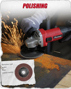 AVID POWER Angle Grinder 7.5-Amp 4-1/2 inch Electric Grinder Power Tools with Grinding Wheels, Cutting Wheels, Flap Disc and Auxiliary Handle for Cutting, Grinding, Polishing & Rust Removal - Dark Red