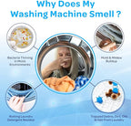 Washing Machine Cleaner Tablets 24 Pack - 16.9oz Washing Machine Cleaner Top Load, Septic Safe Washer Machine Cleaner Tablets, HE Washer Cleaner - 1 Year Supply