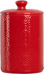 10 Strawberry Street CAN RED Diamond Kitchen Canister Set, Set of 3, Model:CAN-DIAMOND-RED-SET