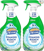 Scrubbing Bubbles Foaming Bleach Bathroom and Shower Cleaner Disinfectant Spray, Helps Erase Mold & Mildew, 32oz (Pack of 2)