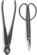 BambooMN Bonsai Basics Set - 8" Knob Cutter and 7.2" Trimming Shear - 10 Sets