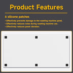 Washer Dryer Countertop Laundry Wood 2 Tier Shelves Topper with Edge, 54" W x 26.7" D Cover Guard Organizer for Washer and Dryer Laundry Hamper Counter Storage Organization White Wood