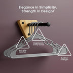 Utopia Home Plastic Hangers 50 Pack - Perfect Space Saving Clothes Hanger - Durable and Strong - Perfect Closet Organizers with Shoulder Grooves (Grey)