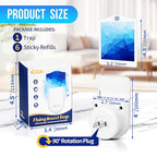 Flying Insect Trap, Plug-in Fruit Fly Traps for Indoors, (2 Devices + 12 Refills) Fly Traps Indoor, Fly Bug Zappers, Fly Catch Mosquitos, Flies, Fruit Flies, Moths, Gnats for Home Safe