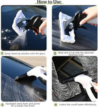 Electric Window Vacuum Cordless, 2200mAh Rechargeable Electric Vacuum Squeegee with 28cm Blade, 150ml Tank & 300ml Spray Bottle, for Windows, Mirrors, Showers, Tiles, Glass Cleaning