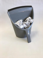 HandyPan Heavy Duty Dustpan, Gray- Large Dust Pan Made in the USA with Tight Seal Lip to Keep Dust, Dirt, Debris In-Great for Home, Shop, Garage Use-Stackable, Standing Dustpan for Wet or Dry Tasks
