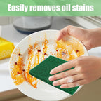 80 Pcs Heavy Duty Scour Pads,Scouring Pads,4 x 5.95 inch Scrubbing Pads for Metal Grills & Kitchen Scrubbers,Non-Scratch Reusable Dish Scrubbing Pads for Kitchen Dishes Sink Bathtub(Green)