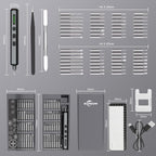 KUNLUN 68-in-1 Mini Electric Screwdriver Set, Small Electric Screwdriver Cordless with 64 Magnetic Bits, 5 Torque Settings, 4 LED Lights Power Screwdriver Repair Tool Kit for Phone Camera Laptop Watch