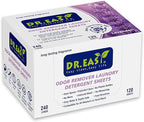 DR.EASY Odor Remover Laundry Detergent Sheets 240 loads Lavender,Easy To Carry Great For Travel,safe for baby & pets,No mess No Dyes biodegradable formula