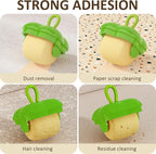 2Pcs Reusable Lint Roller Set, Portable Mini Travel Lint Roller, Washable Sticky Roller, Mini Pet Hair Removal Tool,Easy Removing Hair on Clothes Sofa Bed Carseat (2 Green)