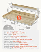 VEVOR Washer Dryer Countertop with 2-Tier Shelf, 54" x 27" Wooden Washer and Dryer Countertop with Anti-Slip Pads, Water-Resistant Laundry Topper Cover for Laundry Room Organization and Storage, Oak