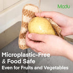 Modu 10 Pcs EcoCorn Dish Sponges Scrubbers – 100% Corn Fiber, Biodegradable Dishwashing Scrub Pads for Multipurpose Household Cleaning, Odor-Free, Plastic-Free Kitchen Mesh Net (Heavy Duty 10 Count)