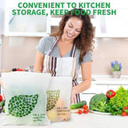 100% Compostable Gallon Freezer Bags Biodegradable Food Storage Bag for Vegetables, Fruits or Meats - 25 Count