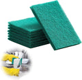 Green Scouring Pad，Scrub Pads，Cleaning Pads for Dishes Kitchen (10)