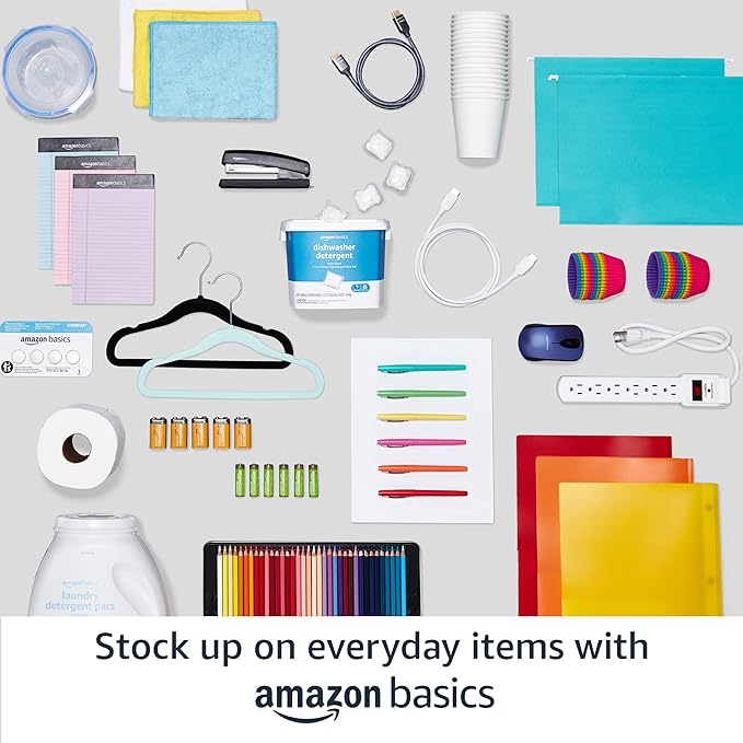 Amazon Basics 5-Shelf Adjustable Storage Shelving Unit for Garage, Steel Wire Rack, 200 Pound Loading Capacity per Shelf, 23.2" x 13.4" x 60", Chrome Finish