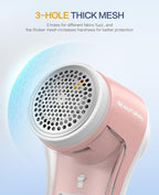 BEAUTURAL Fabric Shaver, Rechargeable Lint Remover for Clothes, Electric Lint Shaver with 6-Leaf Blades, Sweater Shavers to Fuzz, Lint Balls, Pillings, Bobbles for Clothes and Furniture