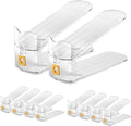 CiBiZi Clear Shoe Slot Organizer 10Pack for Closet – Sturdy Stackable Shoe Rack Stacker, No-Tool Assembly, 3 Heights Adjustable, Space-Saver Storage for Entryway Organizador de Zapatos