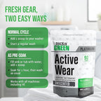 Rockin’ Green Active Wear Laundry Detergent - Unscented Laundry Detergent Powder & Odor Eliminator - Workout Clothes & Sportswear - Safe for Sensitive Skin - 90 Loads