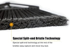 Heavy Duty Broom Outdoor and Indoor, 3 Pack Upgraded Commercial Angle Brooms, Perfect Yellow Broom of House, Kitchen, Garage, Courtyard