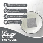 Skura Style Very Skrubby Heavy Duty Scouring Pads (Bulk 4 Pack) | Abrasive Kitchen Cleaner for Caked-on, Baked-on Dirt | Durable, Odor-Free, Flexible, Dual Sided, Polyurethane Foam Scrubber