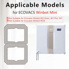 Cleaning Rag for ECOVACS Winbot Mini Window Vacuum Cleaner Robot, Washable and Reusable Winbot Mini Mop Pad Accessories, 12 Pcs Mop Cloth Replacement, No. W-CC02-0012