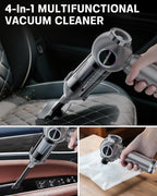 houscly Handheld Car Vacuum Portable Cordless 25000Pa High Power Small Mini Hand Vacuum Rechargeable 4-in-1 Wireless Handheld Vac for Car Office Desktop Home Cleaning Ideal Gifts for Men & Women