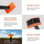 Solar Mole Repellent, 4 Pack Gopher Sonic Spikes, Waterproof Rodent Deterrent Devices to Get Rid of Moles in Your Yard Garden Lawn Home Outdoor