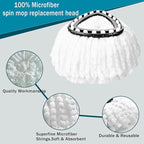 8-Pack Mop Heads Replacements for Ocedar EasyWring 1 Tank,Microfiber Spin Mop Refills, Deep Cleaning, Easy to Replace, Machine Washable