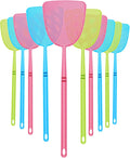 Boao 20 Pcs Fly Swatter Bulk Plastic Colorful Strong Flexible Manual Fly Swat Set Long Handle Durable Bug Swatter for Indoor and Outdoor