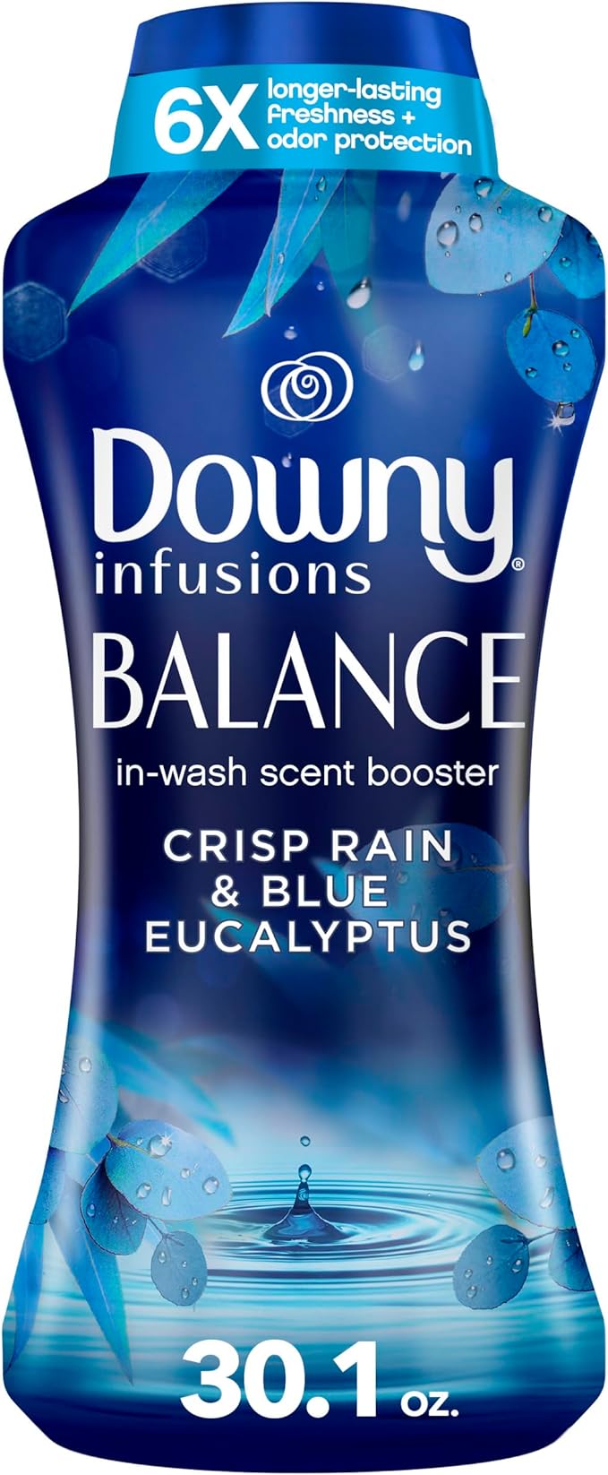 Downy Balance In-Wash Laundry Scent Booster Beads, Crisp Rain and Blue Eucalyptus scent, 30.1 oz, laundry scent beads, Long-lasting Freshness