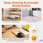 1L Sweet Orange Floor Cleaning Solution Compatible with Roborock&Eufy&iRobot&Ecovacs&Dreame&Shark, Fragrance Deodorization, Deep Cleans for Multiple Hard Floors, Suitable With All Robot Vacuum