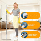 JOYBOS Rubber Floor Squeegee for Smooth Surface Concrete Floor, Tile Floor, Heavy Duty Garage Shower Floor Squeegee Broom for Removing Water, Commercial Scrubber Mop with Adjustable Long Handle (XL)
