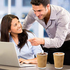 Lamosi Disposable Coffee Cups 12 OZ 100 Pack, Paper Coffee Cups 12 OZ for Hot Drinks or Cold Beverages, Insulated Corrugated Ripple Wall Cup No Lids for Office, Cafe, Home or Travel (Champagne)