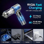 Handheld Car Vacuum Cleaner, 20000Pa High-Power Cordless Vacuum with 6000mAh Battery, LED Light, Washable HEPA Filter, Large Dust Cup, Lightweight Mini Vacuum for Car/Home/Pet Hair