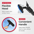 Tyroler Professional Window Squeegee for Home,1 ft-12.5 ft Long Squeegee for Window Cleaning, 2-in-1 Window Cleaning Squeegee Kit, Indoor & Outdoor Window Cleaner Tool for High Windows & Glass