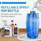 Microfiber Hardwood Floor Mop - Wet Dry Spray Mop with 4 Washable Pads for Tile Wood Laminate Vinyl Marble Home Kitchen - 500+ ML Refillable Bottle Dark Blue