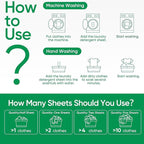 Travel Laundry Detergent Sheets Fisroa 120 Loads Eco-friendly Washing Detergent Sheets Plastic-Free Fresh Linen Scent Liquidless Laundry Strips for Camping Dorm
