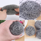 12Pcs Stainless Steel Cleaning Ball for Cleaning Dishes, Pans, Pots, Ovens, Grills, Sinks - Stainless Steel Wire Ball Kitchen