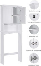 Spirich Over The Toilet Storage Cabinet, Bathroom Shelf Over Toilet, Bathroom Storage Cabinet Organizer, White